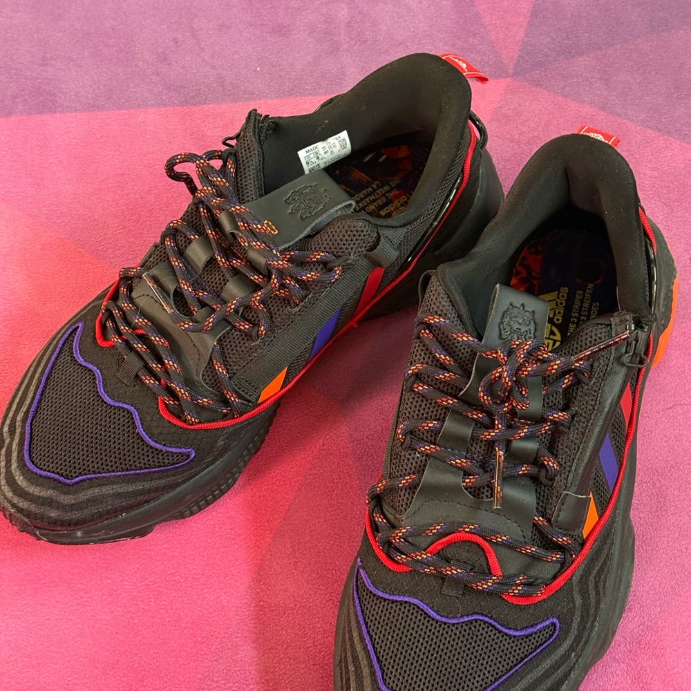 Adidas Black & Red Athletic Shoes